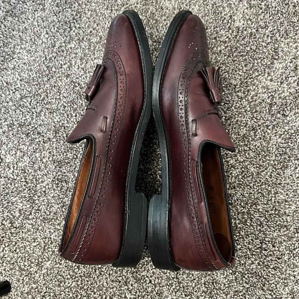 ALLEN EDMONDS Manchester Leather Wing Tip Tassel Loafer
